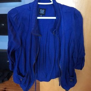 Women’s blue cardigan